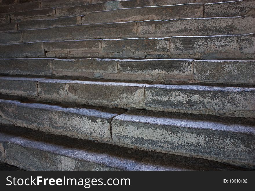 Sacra di San Michele Abbey, Italy; steps with more of 1000 years of memory. Sacra di San Michele Abbey, Italy; steps with more of 1000 years of memory