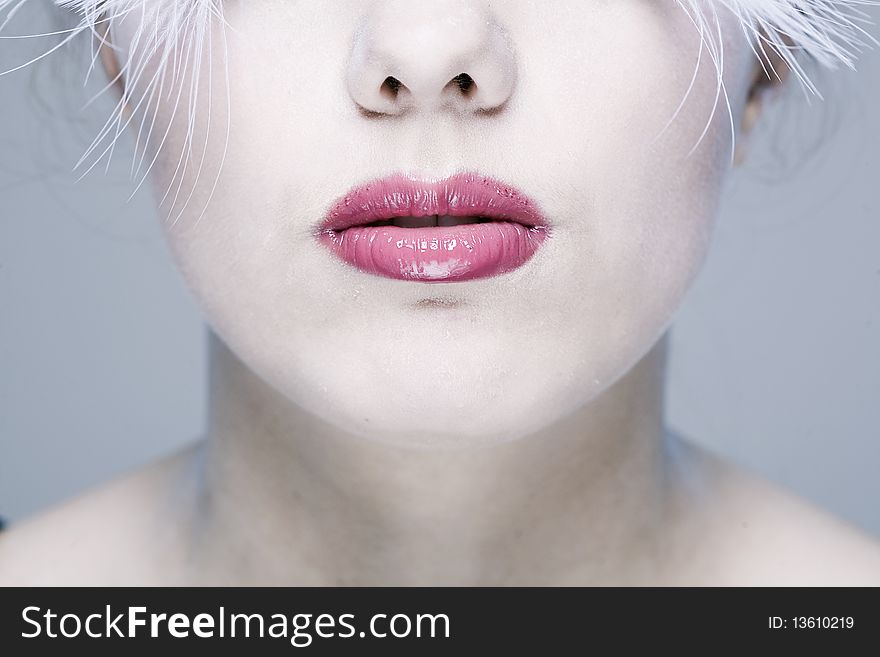 Womanï¿½s Face With Long Eyelashes
