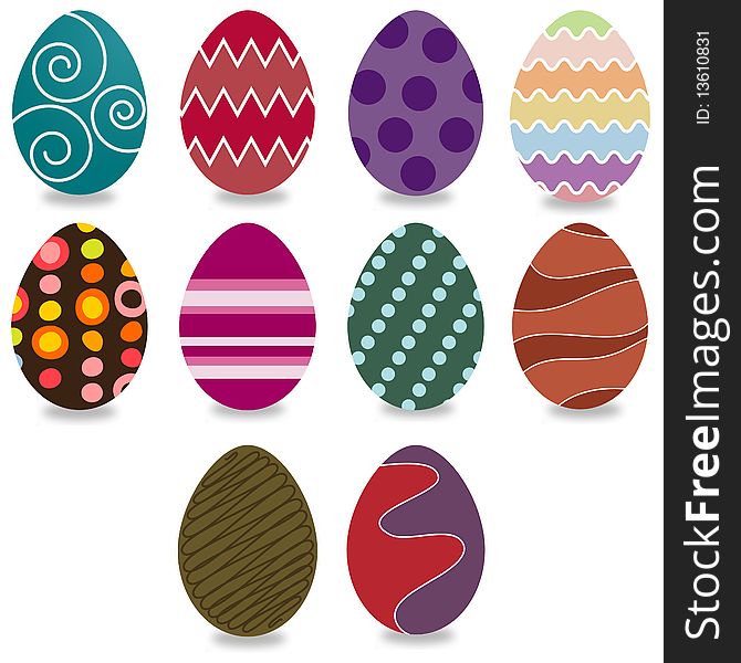 Easter egg greeting -  illustration. Easter egg greeting -  illustration
