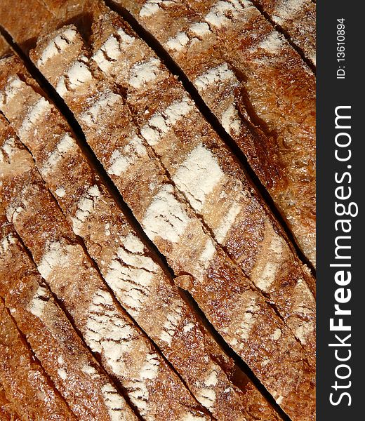 Brown cereal slices bread close up. Brown cereal slices bread close up