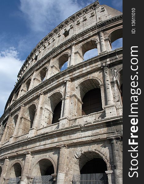 The ancient Coleseum of Rome, Italy
