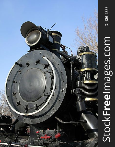 Image of an old steam locomotive. Image of an old steam locomotive