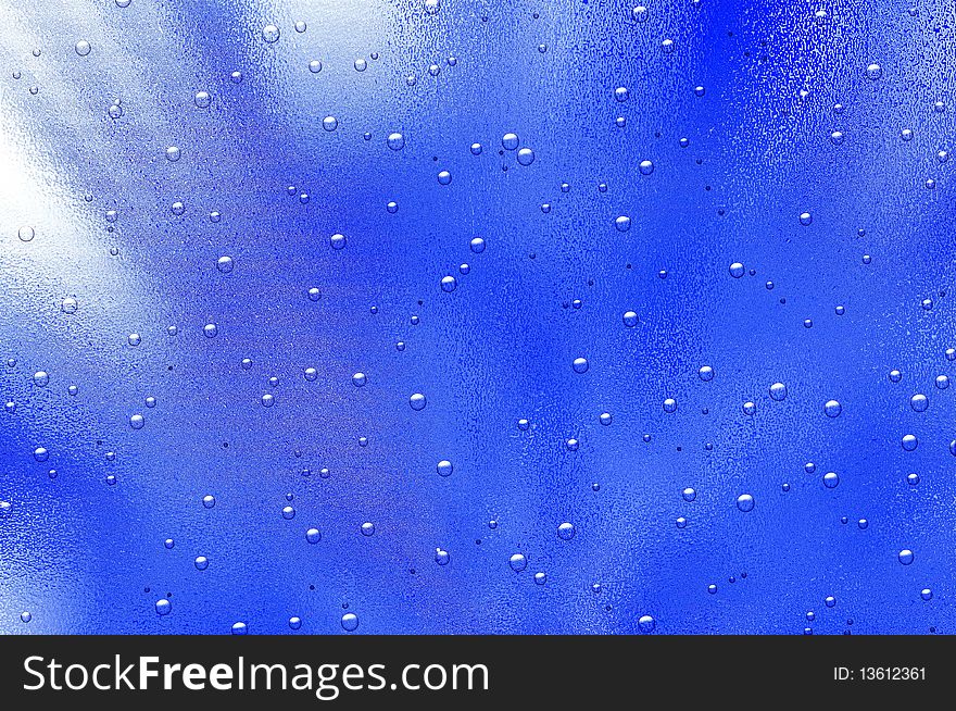 Water Drops On Glass