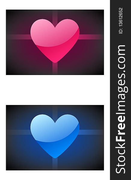 Vector heart. Abstract colorful emblem