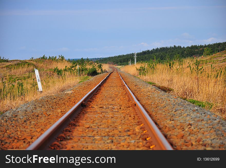 A rusty railroad in Aomori, Japan