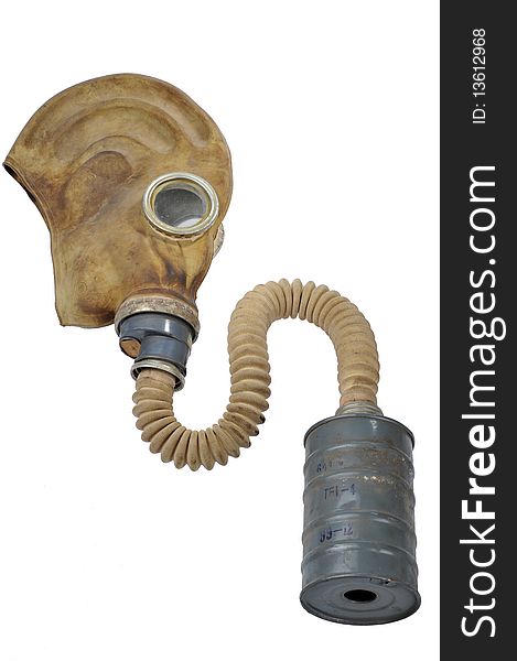 1 gas masks placed on a white background