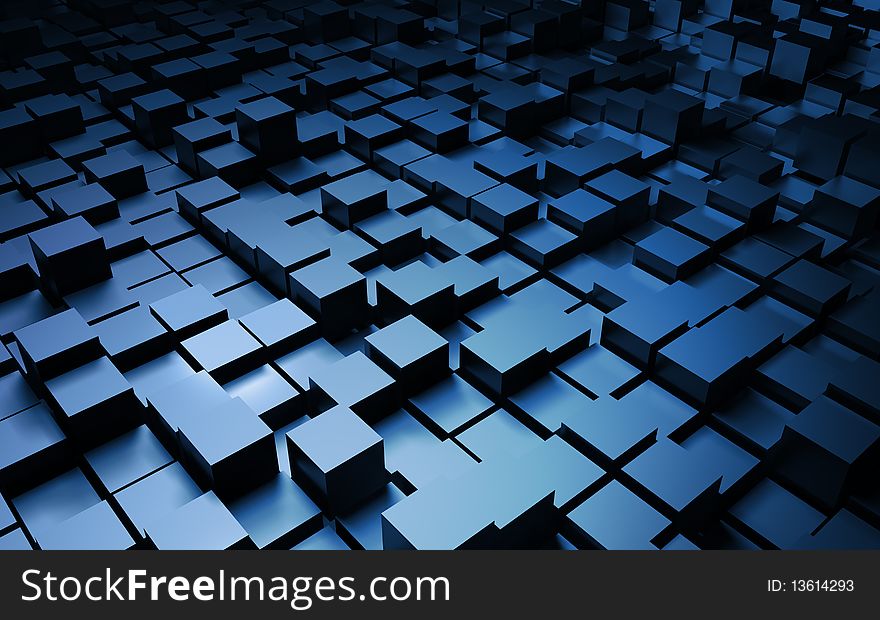 Abstract blue background with cubes. Abstract blue background with cubes
