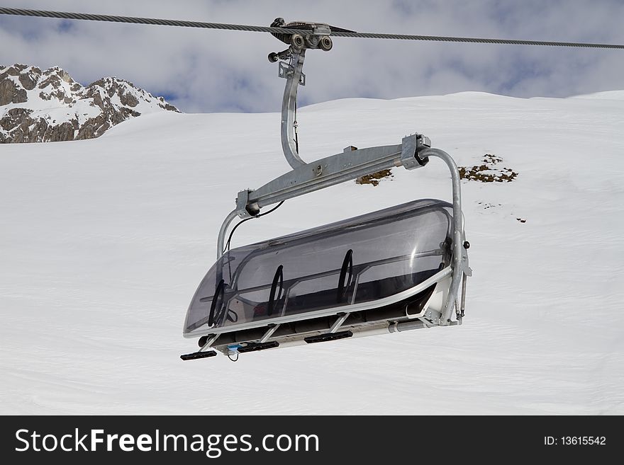 Empty ski lift