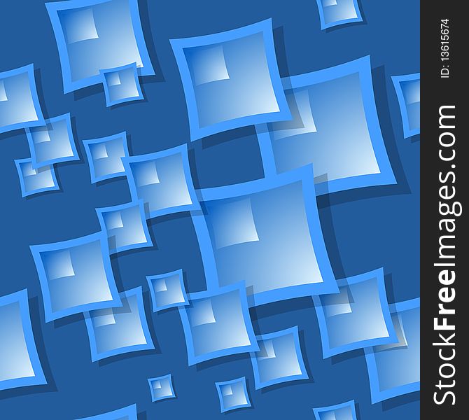Graphic Illustration of Seamless Abstract Blue Pattern