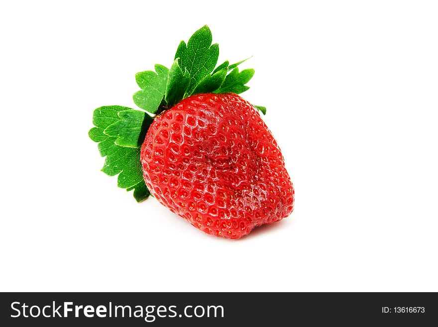 Fresh strawberry fruit isolated on white. Fresh strawberry fruit isolated on white