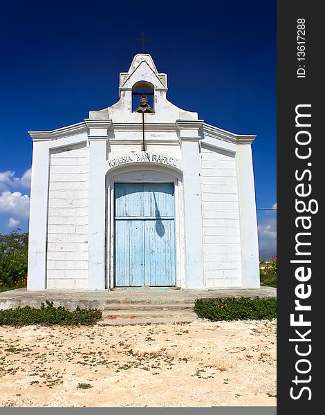 San Rafael church on very small island Cayo Granma near the Santiago de Cuba, Cuba