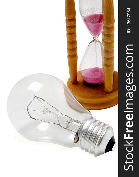 End of using electric bulbs-a sandglass countdown