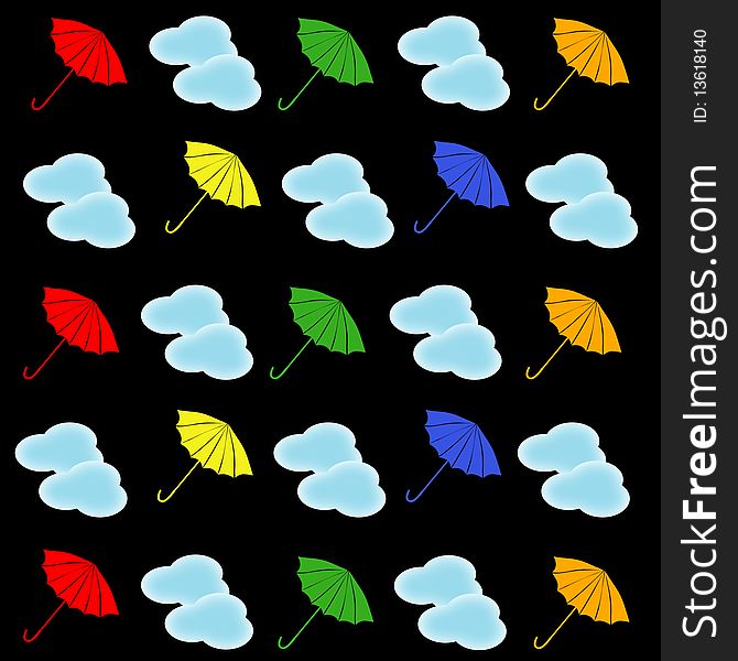 Children background with colour  umbrellas. Children background with colour  umbrellas