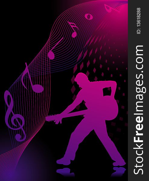 Abstract fantasy music background,vector