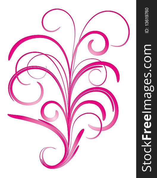 Illustration drawing of beautiful pink leaves pattern