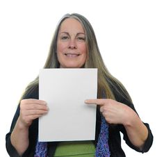 Free Woman Holding Copyspace Royalty Free Stock Photo - 13620605