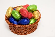 Shiny Easter Egg Basket Royalty Free Stock Photo Shiny Easter Egg Basket Royalty Free Stock Photo