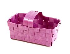 Wattled Basket Isolated On White Background Stock Photos Wattled Basket Isolated On White Background Stock Photos