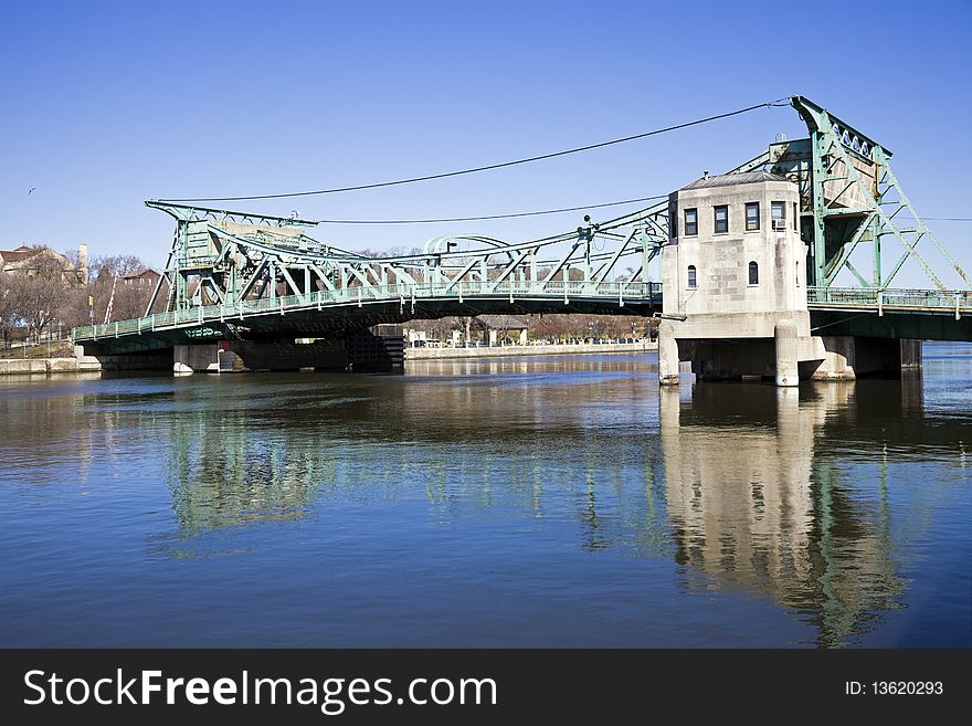 Historic bridge in Joliet, Illinois.