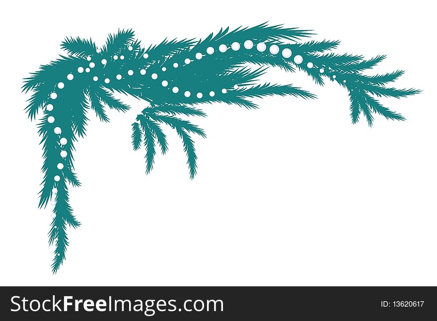 Drawing of christmas tree in a white background. Drawing of christmas tree in a white background
