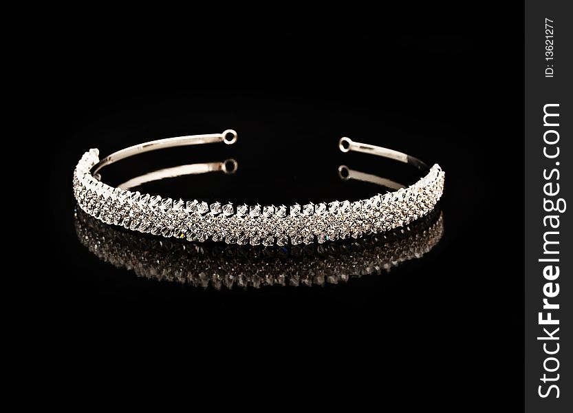 Diamond Diadem On A Black Background