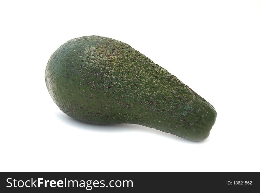 An avocado isolated on a white background