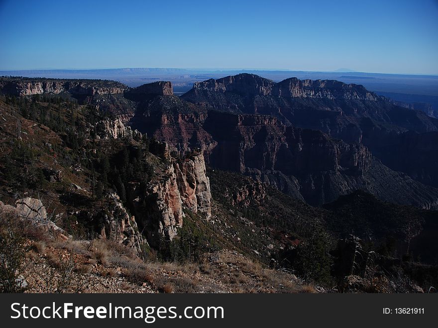 The landscape of Grand canyon in Arizona, USA. The landscape of Grand canyon in Arizona, USA