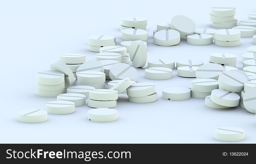 Set of pills different destination for treatment people as a background for drugstore