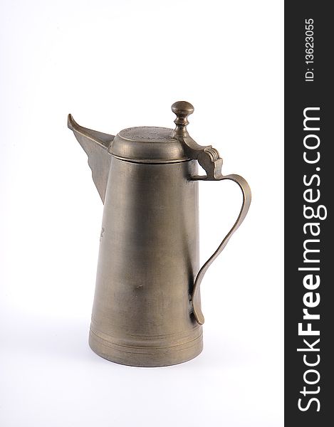 Tin jug with lid