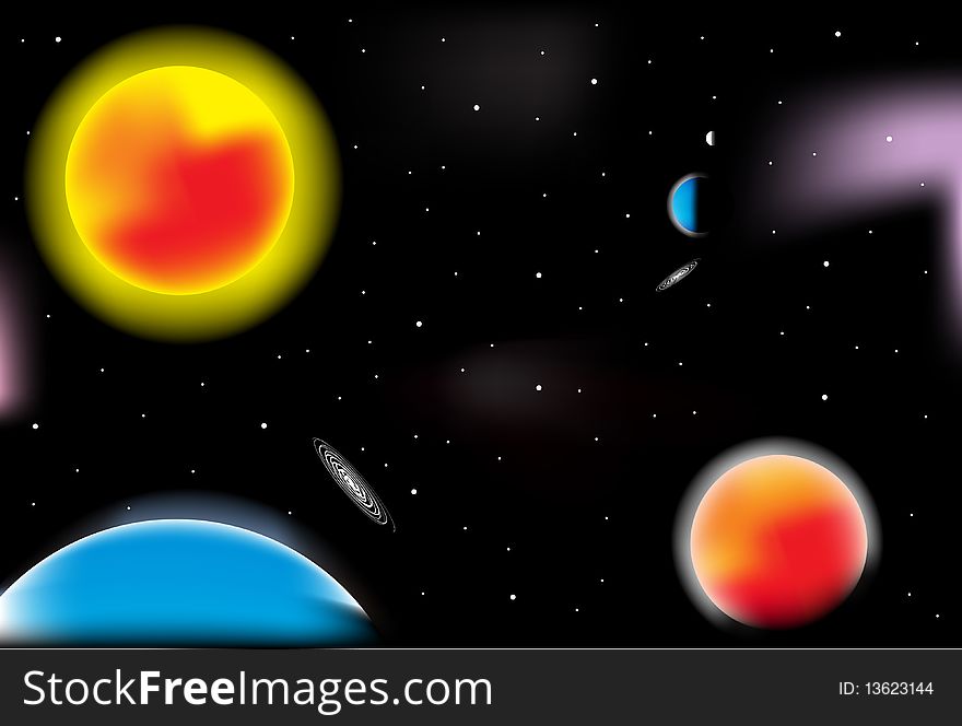 Outer Space vector illustration background