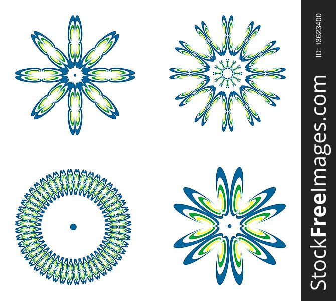 Decorative design elements. Set 4. Vector illustration.