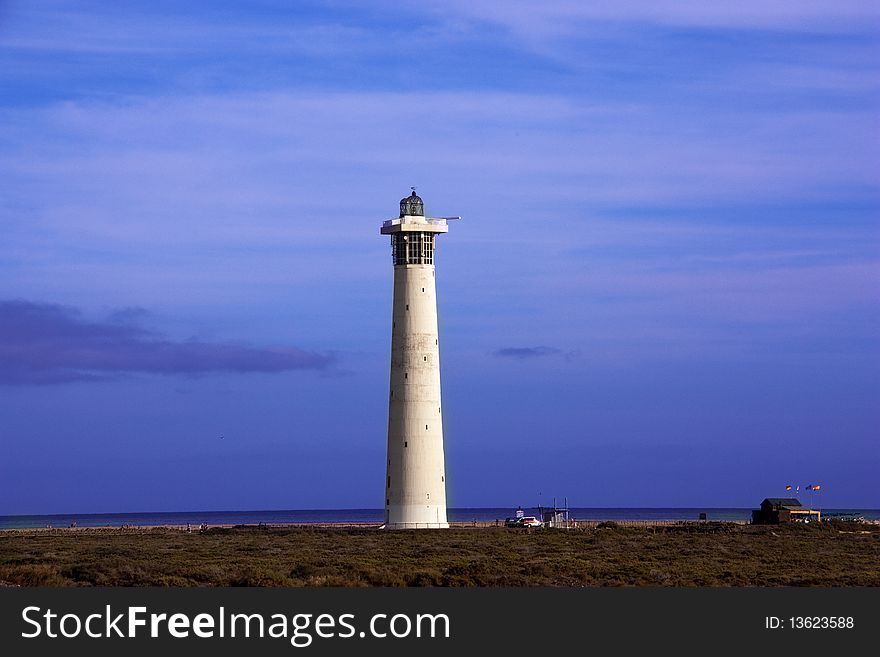 Lighthouse Playa del Matorral, Jandia Playa, Fuerteventura, Spain. Lighthouse Playa del Matorral, Jandia Playa, Fuerteventura, Spain