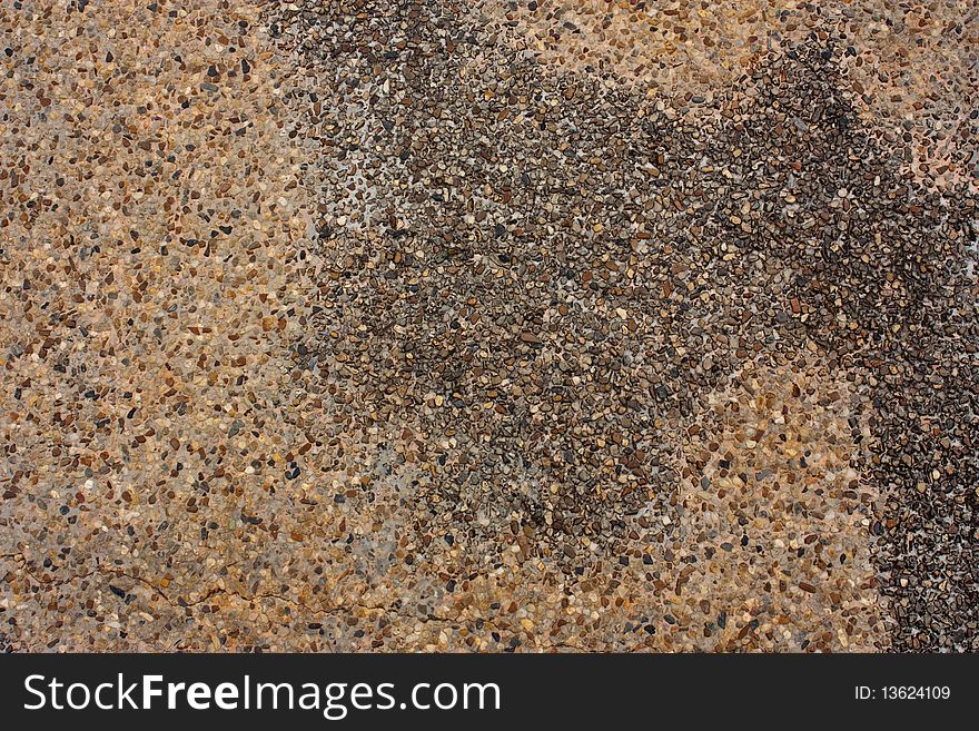 Floor made of gravel. Rough surface. Floor made of gravel. Rough surface.