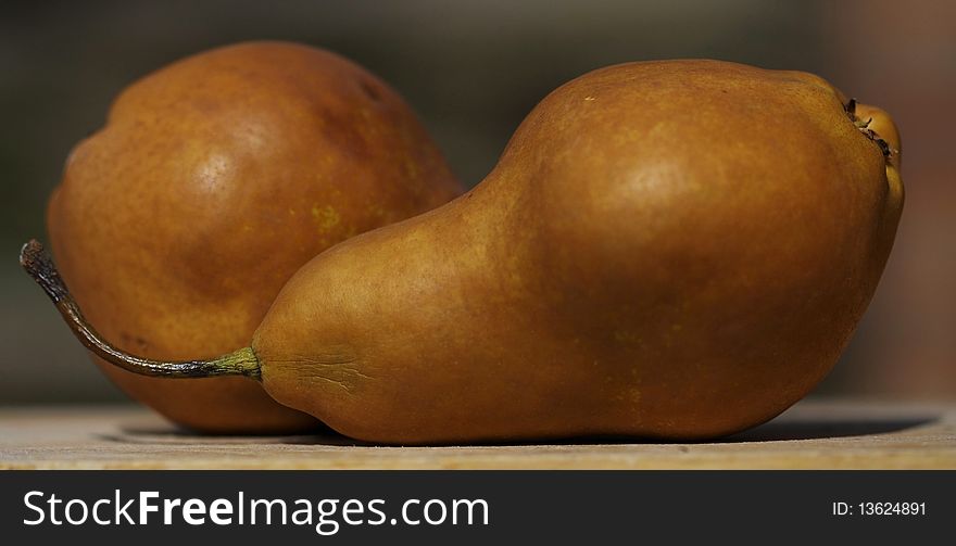 Close up of a couple of pears. Close up of a couple of pears