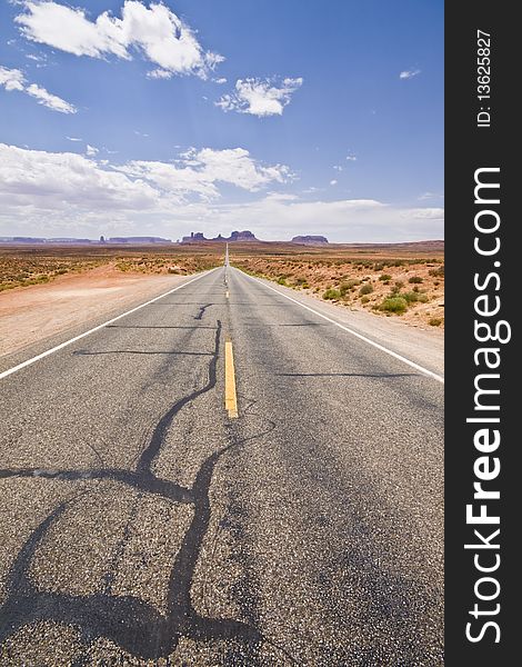 Road to Monument valley National Park. Road to Monument valley National Park