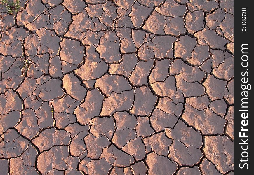 Earth is cracked by heat and dryness. Earth is cracked by heat and dryness