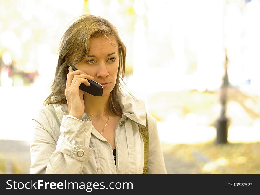 Female calling by phone