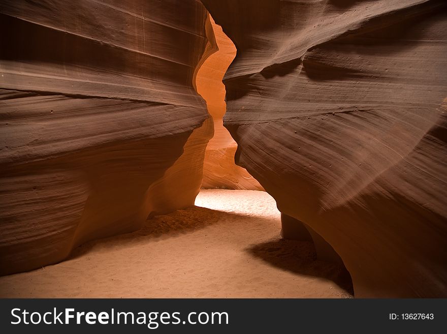 Antelopes Canyon near page, the world famoust slot canyon in the  Antelope Canyon Navajo Tribal Park. Antelopes Canyon near page, the world famoust slot canyon in the  Antelope Canyon Navajo Tribal Park