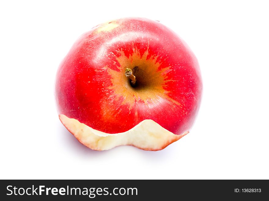 Leftover bit of apple on a white background for your illustrations