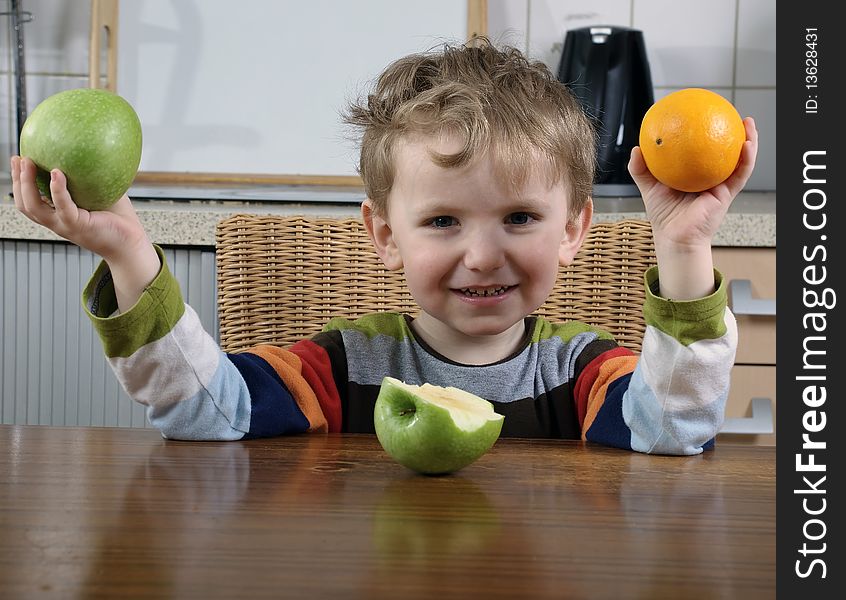 Boy with fruit, beauty and health. Boy with fruit, beauty and health.