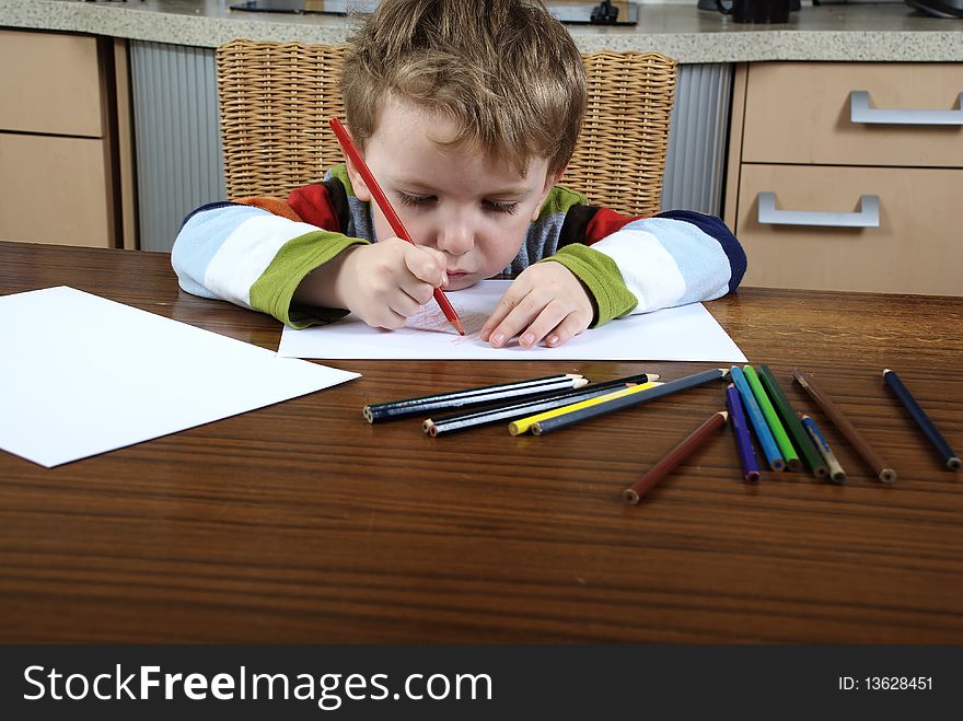 Drawing a boy, playing, learning, development. Drawing a boy, playing, learning, development