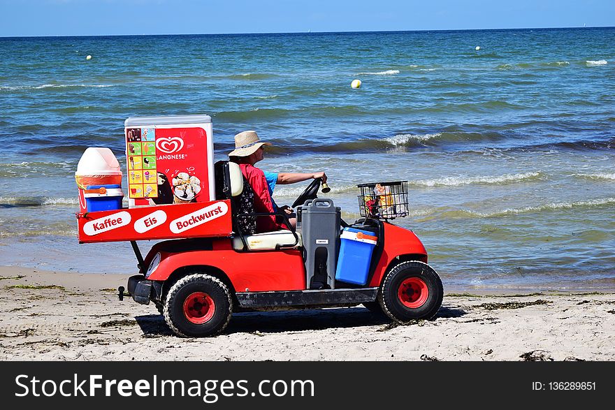 Car, Vehicle, Beach, Sand
