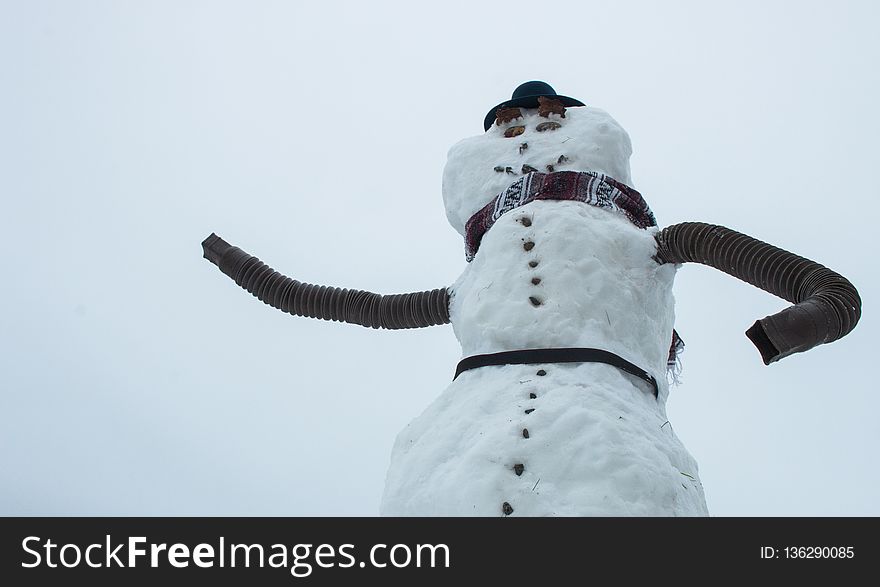Snowman, Snow, Winter, Freezing