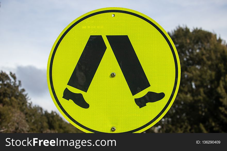 Yellow, Sign, Signage, Traffic Sign