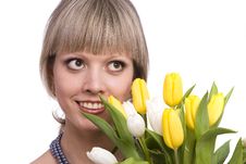 Woman With Flowers. Stock Photography Woman With Flowers. Stock Photography