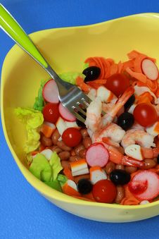 Prawn Salad Royalty Free Stock Image Prawn Salad Royalty Free Stock Image
