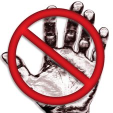 No Entry Hand Print Royalty Free Stock Photos No Entry Hand Print Royalty Free Stock Photos