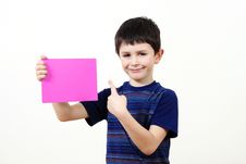 Boy With A Color Plate With Space For Your Text Stock Photos Boy With A Color Plate With Space For Your Text Stock Photos