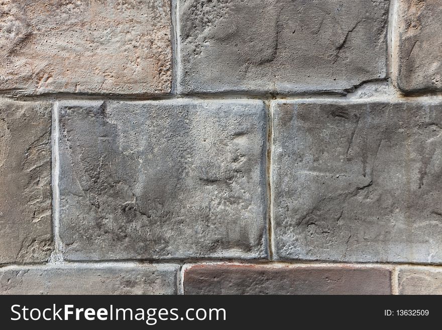 Large Mortared Slab Brickwork Texture Background