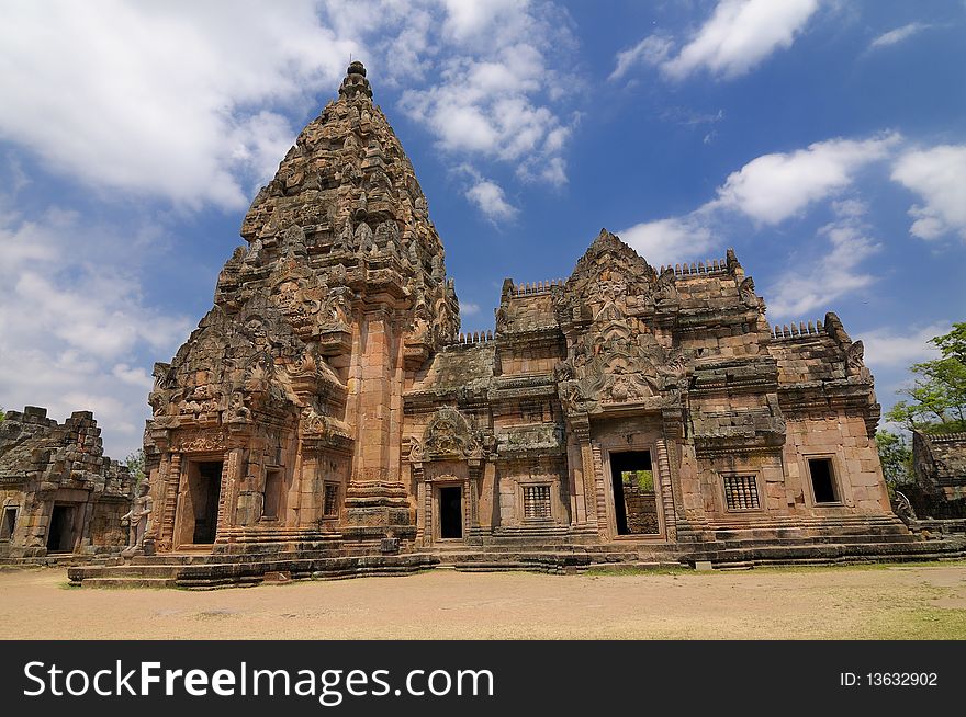 A castle built on three thousand years, Khao Phanom Rung castle rock.In Thailand.